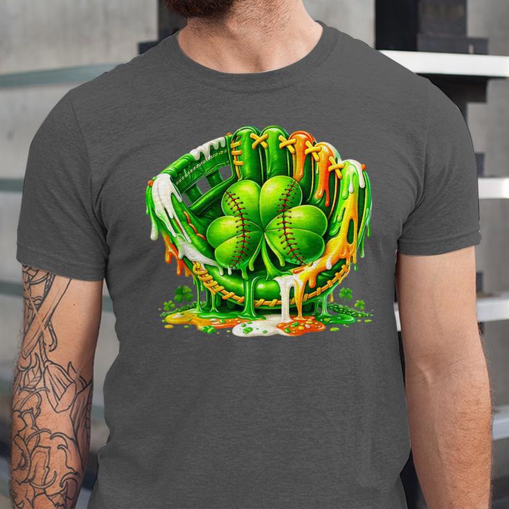 Baseball St Patricks Day Carnival Party Ice Cream Drip Boys Unisex Jersey T-Shirt