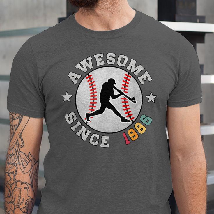 Birthday Baseball Lover 40 Years Old Awesome Since 1986 Unisex Jersey T-Shirt Birthday Baseball Lover 40 Years Old Awesome Since 1986 Unisex Jersey T-Shirt