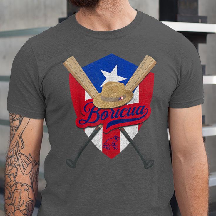 Boricua Puerto Rico Baseball Coqui Frog Pava Hat Fan Unisex Jersey T-Shirt Boricua Puerto Rico Baseball Coqui Frog Pava Hat Fan Unisex Jersey T-Shirt