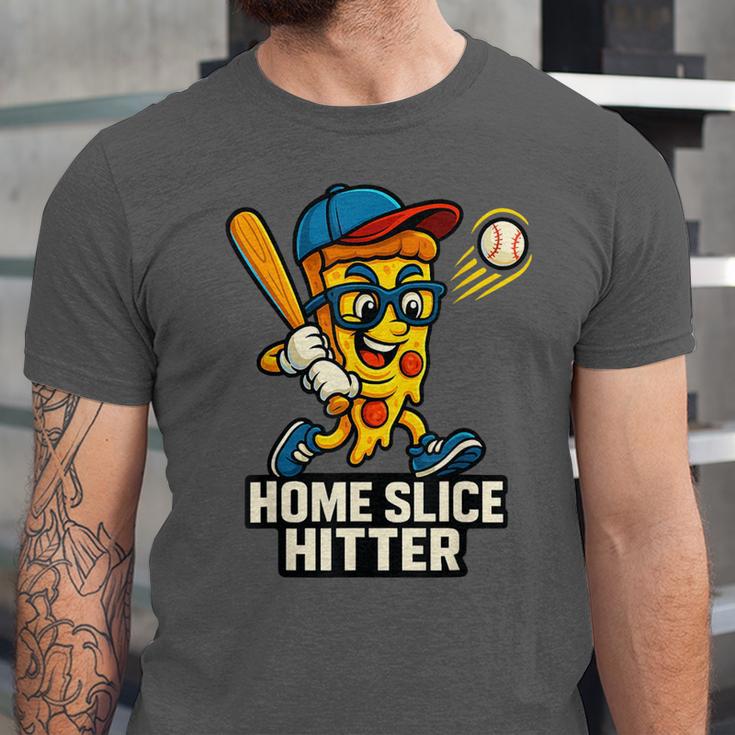 Boys Pizza Theme Baseball Home Hitter Unisex Jersey T-Shirt