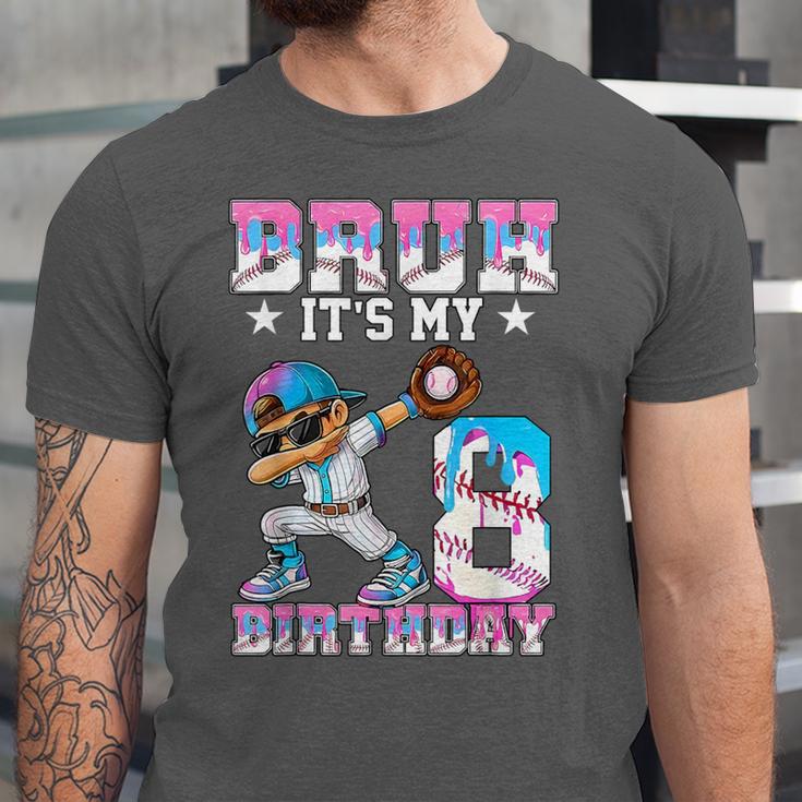 Bruh It's My 8th Birthday Baseball Ice Cream Drip 8 Year Old Unisex Jersey T-Shirt Bruh It's My 8th Birthday Baseball Ice Cream Drip 8 Year Old Unisex Jersey T-Shirt