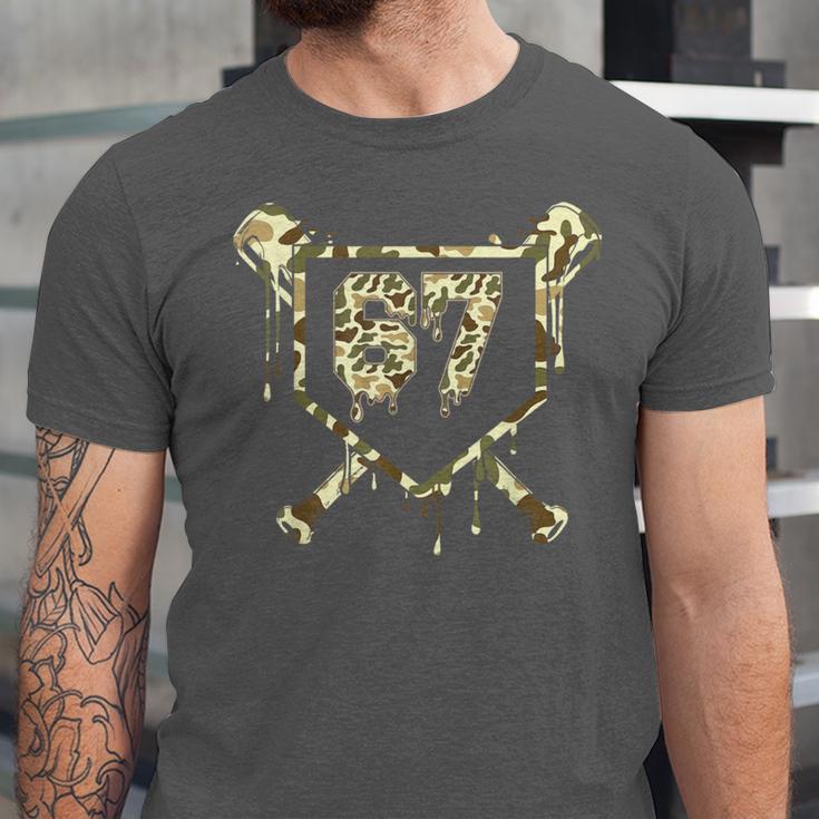 Camo Baseball Ice Cream Drip Number 67 Player 67th Birthday Unisex Jersey T-Shirt Camo Baseball Ice Cream Drip Number 67 Player 67th Birthday Unisex Jersey T-Shirt
