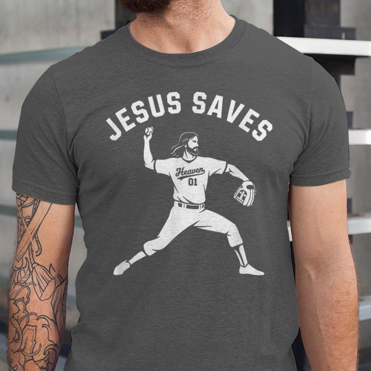 Christian Jesus Saves Baseball Pitcher Heaven 01 Sports Unisex Jersey T-Shirt Christian Jesus Saves Baseball Pitcher Heaven 01 Sports Unisex Jersey T-Shirt