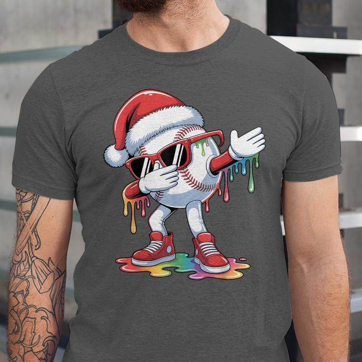 Christmas Baseball Ice Cream Dripping Santa Baseball Drip Unisex Jersey T-Shirt Christmas Baseball Ice Cream Dripping Santa Baseball Drip Unisex Jersey T-Shirt