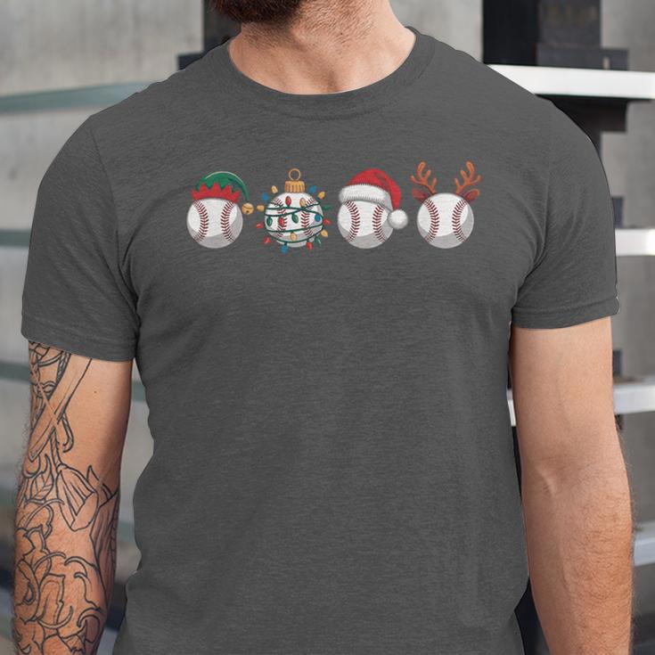 Christmas Baseball Player X-Mas Balls Unisex Jersey T-Shirt