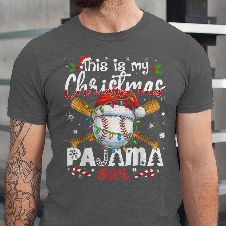 This Is My Christmas Pajama Shirt Baseball Xmas PJs Boys Men Unisex Jersey T-Shirt This Is My Christmas Pajama Shirt Baseball Xmas PJs Boys Men Unisex Jersey T-Shirt