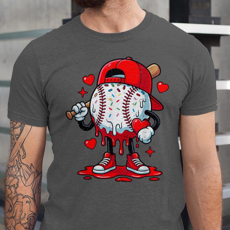 Cute Game Day Baseball Ice Cream Drip Valentine Love XOXO Unisex Jersey T-Shirt Cute Game Day Baseball Ice Cream Drip Valentine Love XOXO Unisex Jersey T-Shirt