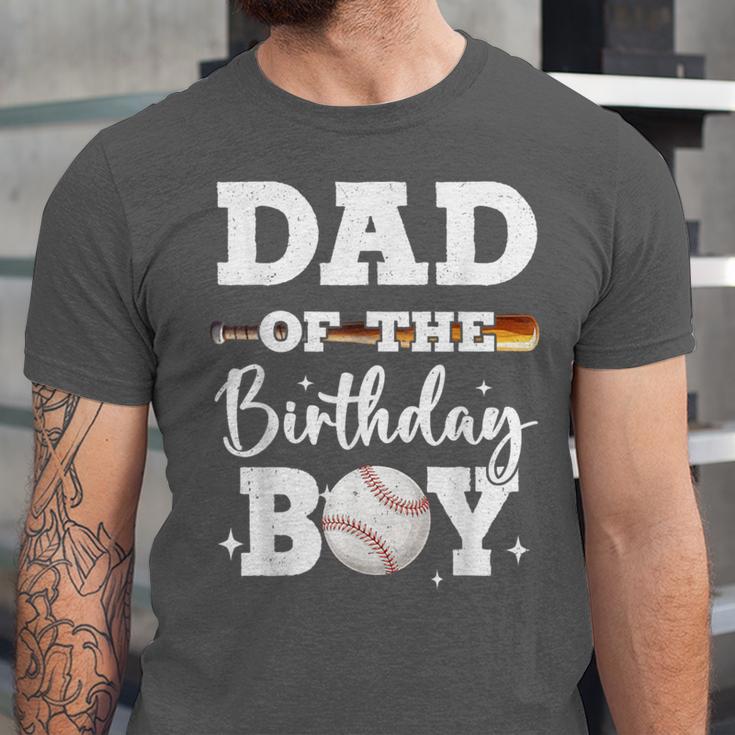 Dad Of The Birthday Boy Baseball Bday Family Unisex Jersey T-Shirt Dad Of The Birthday Boy Baseball Bday Family Unisex Jersey T-Shirt