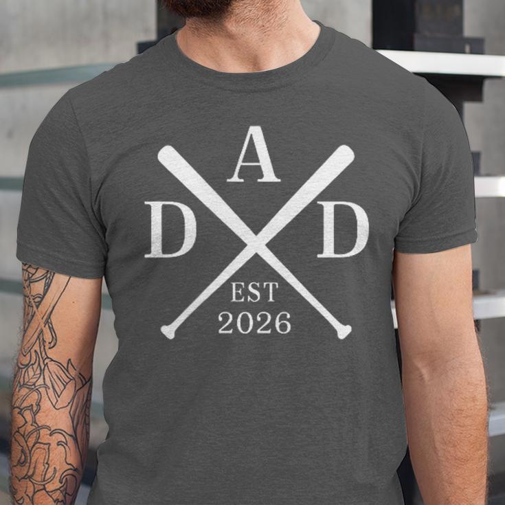 Dad Est 2026 Father Loading New Dad Baseball Pocket Unisex Jersey T-Shirt
