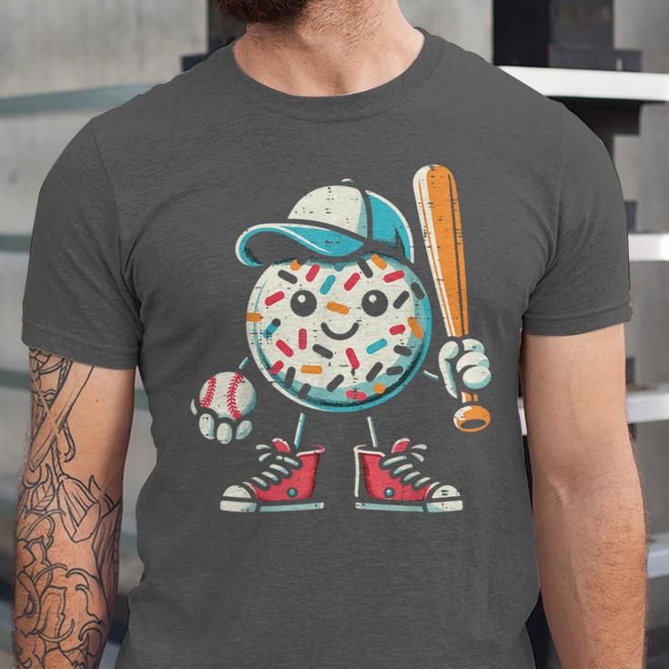 Donut Baseball Hat Ball Bat Cute Sport Toddler Boys Kids Men Unisex Jersey T-Shirt