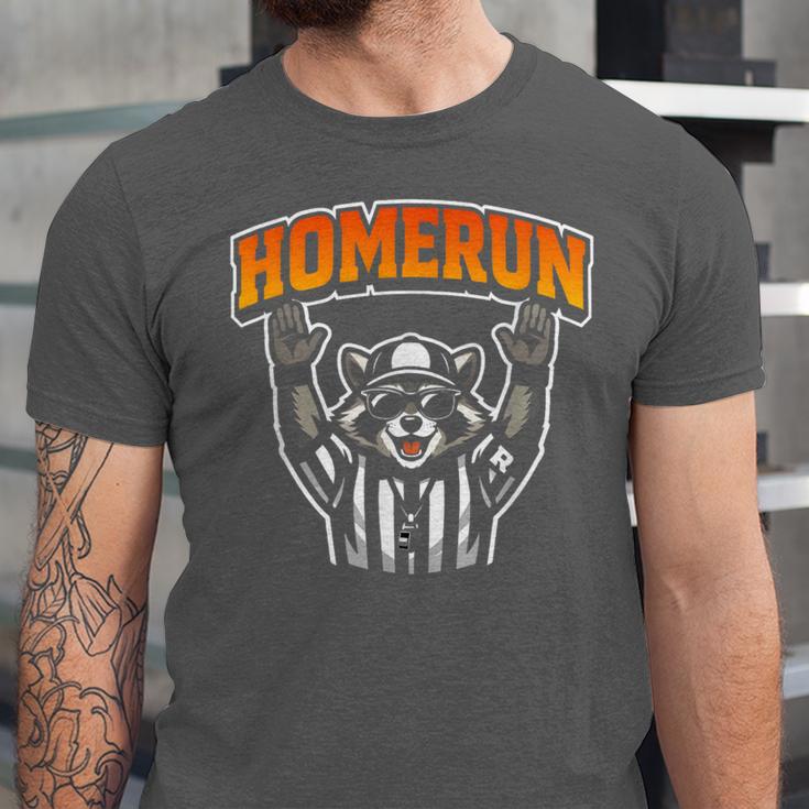 Football Referee Touchdown Baseball Homerun Raccoon Unisex Jersey T-Shirt