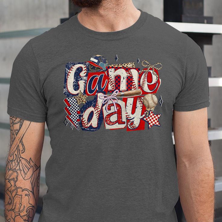 Game Day Baseball Leopard Coquette Bow Mama Mom Sister Unisex Jersey T-Shirt Game Day Baseball Leopard Coquette Bow Mama Mom Sister Unisex Jersey T-Shirt