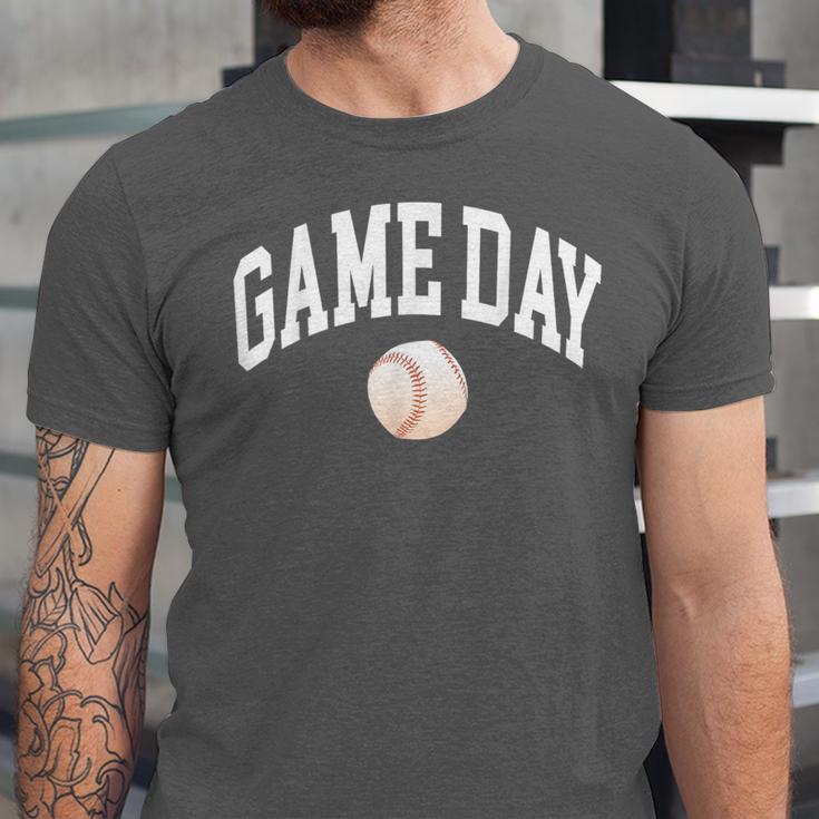 Game Day Baseball Player And Fan Graphic Unisex Jersey T-Shirt Game Day Baseball Player And Fan Graphic Unisex Jersey T-Shirt