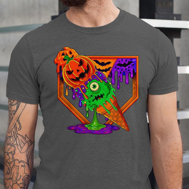 Halloween Baseball Ice Cream Drip Boys Girls Youth Unisex Jersey T-Shirt