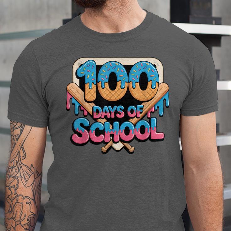 Happy 100 Days Of School Baseball Drip For Kids Teachers Unisex Jersey T-Shirt Happy 100 Days Of School Baseball Drip For Kids Teachers Unisex Jersey T-Shirt