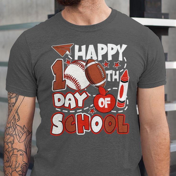 Happy 100 Days Of School Baseball Football PE Teacher Unisex Jersey T-Shirt Happy 100 Days Of School Baseball Football PE Teacher Unisex Jersey T-Shirt