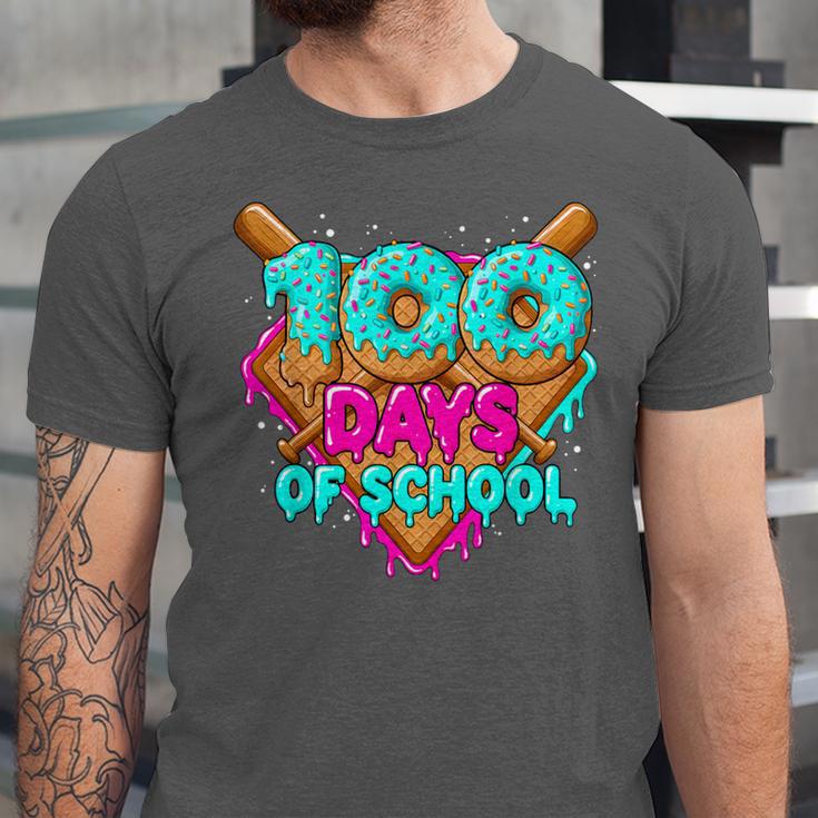 Happy 100 Days Of School Costume Baseball Drip Ice Cream Unisex Jersey T-Shirt
