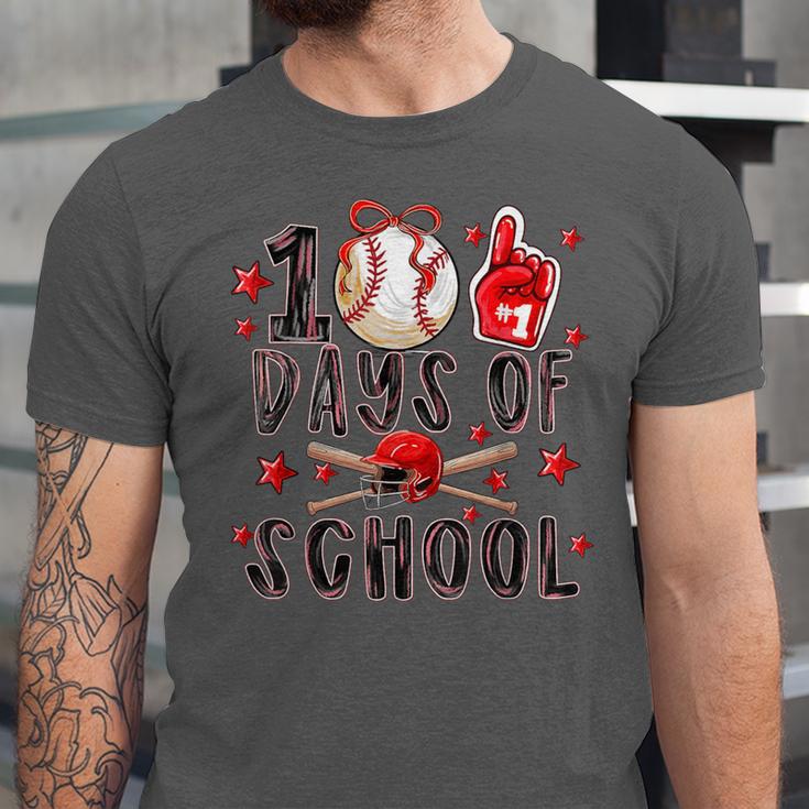 Happy 101 Days Of School Baseball Sports 100th Day Unisex Jersey T-Shirt
