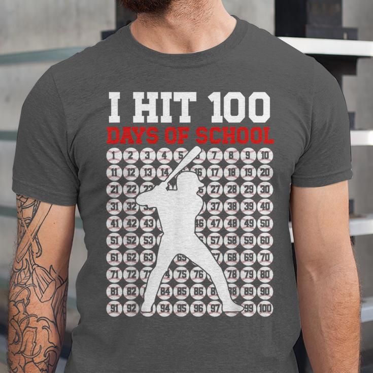 I Hit 100 Days Of School Baseball 100 Day Of School Unisex Jersey T-Shirt I Hit 100 Days Of School Baseball 100 Day Of School Unisex Jersey T-Shirt