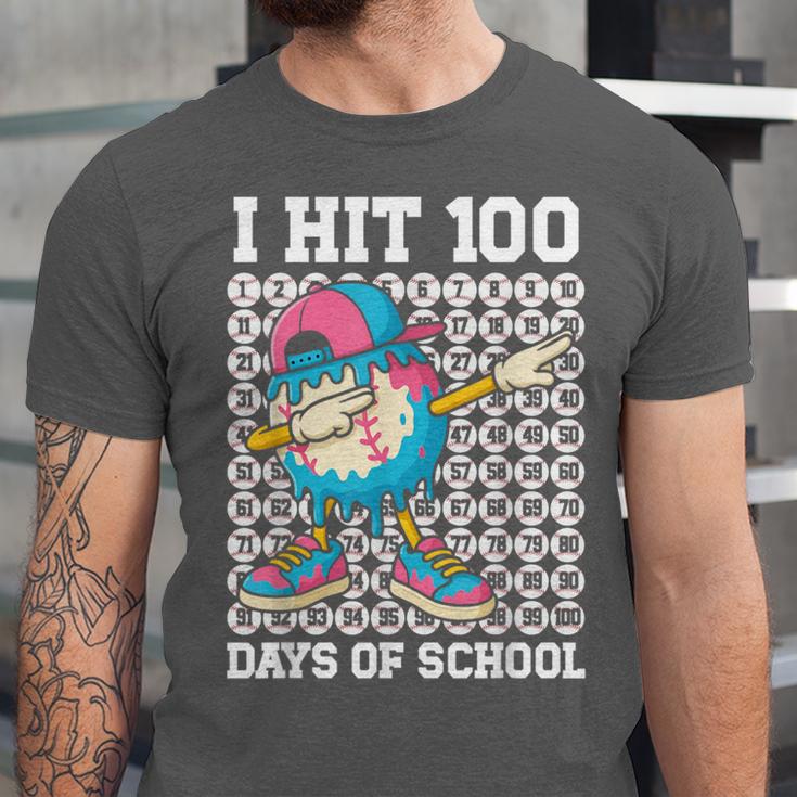 I Hit 100 Days Of School Baseball Ice Cream Drip Boys Girls Unisex Jersey T-Shirt I Hit 100 Days Of School Baseball Ice Cream Drip Boys Girls Unisex Jersey T-Shirt