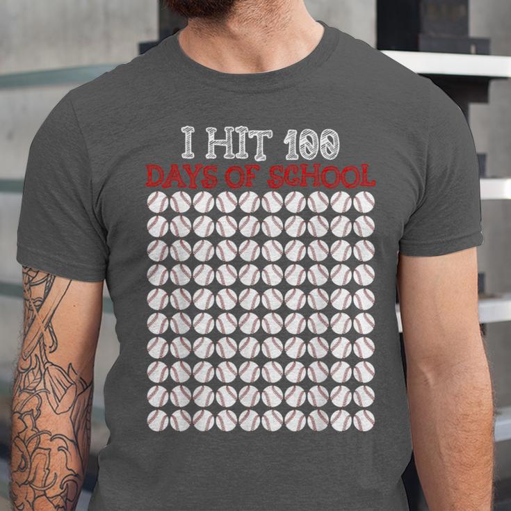 I Hit 100 Days Of School Baseball Lover Teacher Student Unisex Jersey T-Shirt