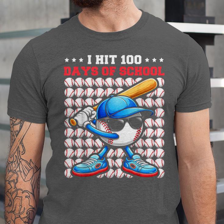 I Hit 100 Days Of School Baseball Player Kids Boys Son Unisex Jersey T-Shirt