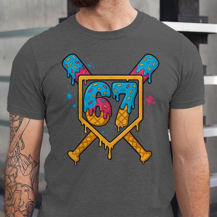HUGvyn 67 Baseball Ice Cream Drip Six Seven Genz Alpha Slang Unisex Jersey T-Shirt HUGvyn 67 Baseball Ice Cream Drip Six Seven Genz Alpha Slang Unisex Jersey T-Shirt