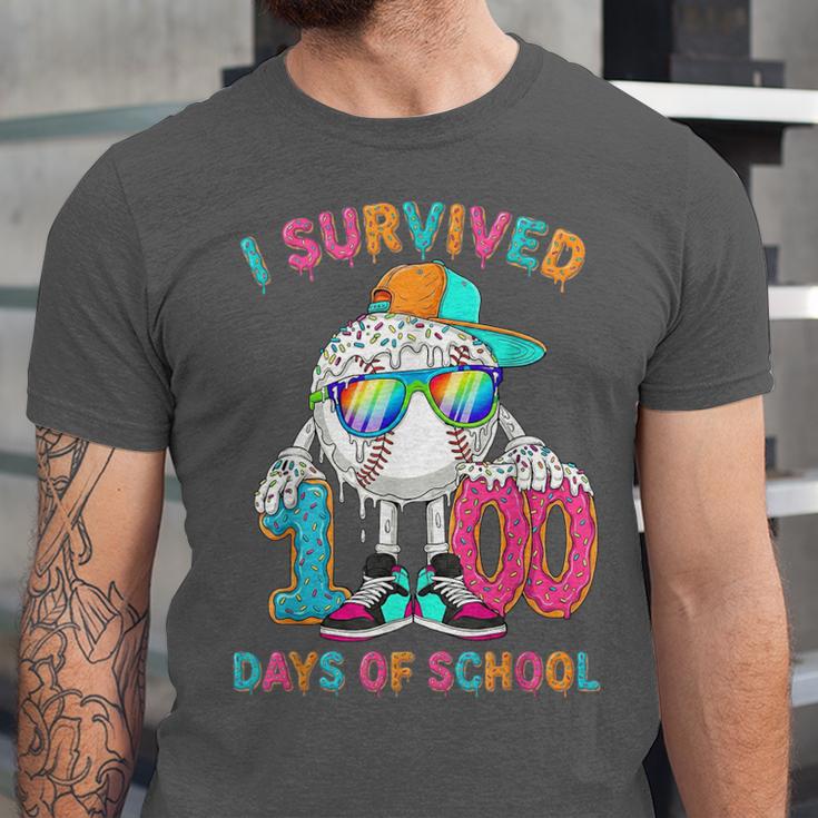 HUGvyn I Survived 100 Days Of School Baseball 6 7 Ice Cream Unisex Jersey T-Shirt HUGvyn I Survived 100 Days Of School Baseball 6 7 Ice Cream Unisex Jersey T-Shirt