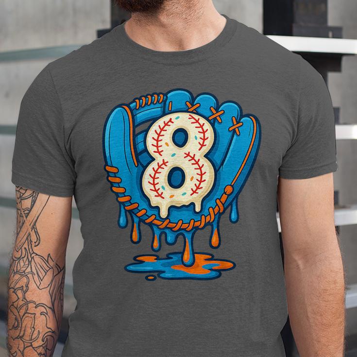 Ice Cream Baseball Glove 8th Birthday Edition Unisex Jersey T-Shirt