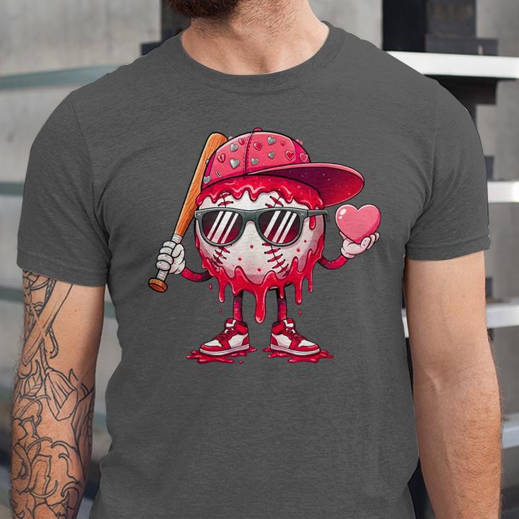 Ice Cream Drip Baseball Valentine's Day Spots Baseball Drip Unisex Jersey T-Shirt