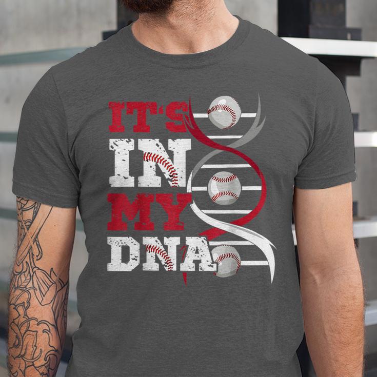 ITS In My DNA Baseball Sport Player Saying Baseball Fan Unisex Jersey T-Shirt ITS In My DNA Baseball Sport Player Saying Baseball Fan Unisex Jersey T-Shirt