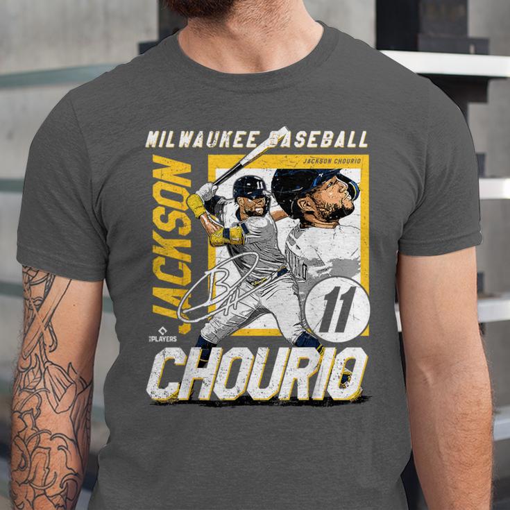 Jackson Chourio Milwaukee MLB Baseball Player MLBJCH203M Unisex Jersey T-Shirt