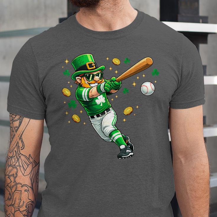 Leprechaun Play Baseball St Patrick's Day Men Kid Boys Unisex Jersey T-Shirt