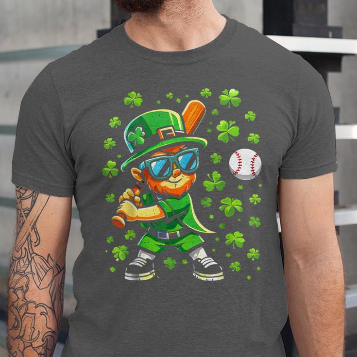 Leprechaun Playing Baseball Happy St Patricks Day Men Boys Unisex Jersey T-Shirt Leprechaun Playing Baseball Happy St Patricks Day Men Boys Unisex Jersey T-Shirt