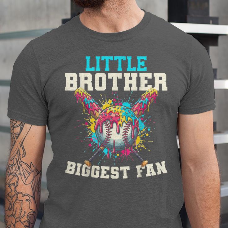 Little Brother Biggest Fan Baseball Cream Drip Crossed Bats Unisex Jersey T-Shirt Little Brother Biggest Fan Baseball Cream Drip Crossed Bats Unisex Jersey T-Shirt