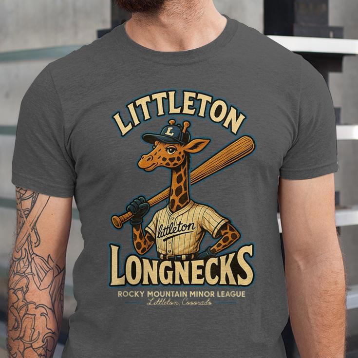 Littleton Longnecks Retro Minor League Baseball Unisex Jersey T-Shirt