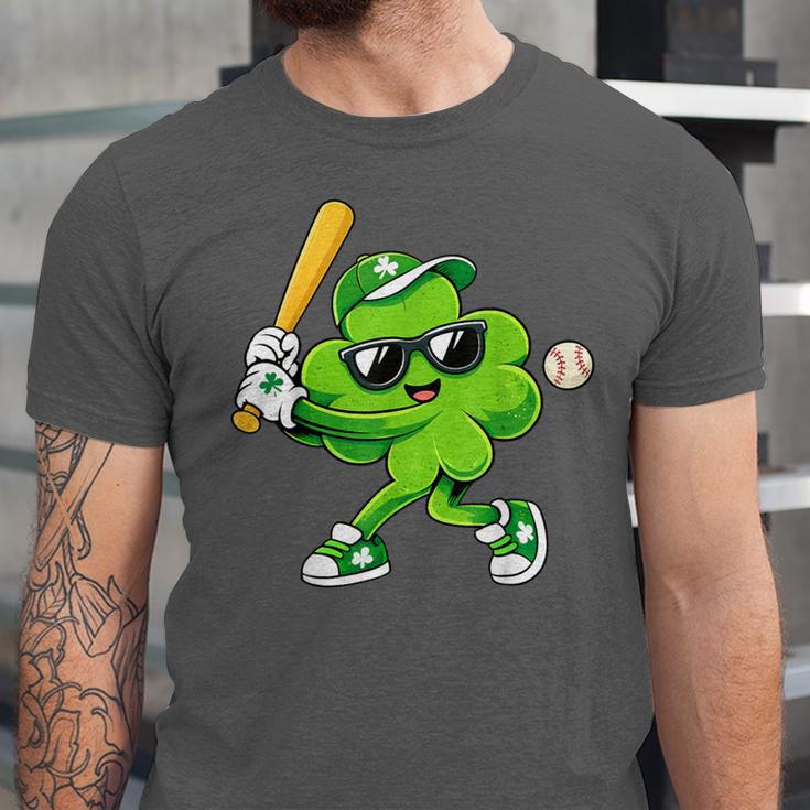 Lucky Shamrock Playing Baseball St Patrick's Kids Boys Unisex Jersey T-Shirt Lucky Shamrock Playing Baseball St Patrick's Kids Boys Unisex Jersey T-Shirt