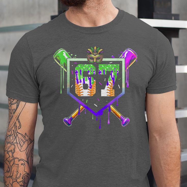Mardi Gras Baseball Carnival Party Ice Cream Drip Boys Unisex Jersey T-Shirt Mardi Gras Baseball Carnival Party Ice Cream Drip Boys Unisex Jersey T-Shirt