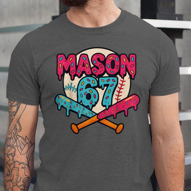 Mason 67 Ice Cream Drip Baseball Meme Graphics Unisex Jersey T-Shirt Mason 67 Ice Cream Drip Baseball Meme Graphics Unisex Jersey T-Shirt