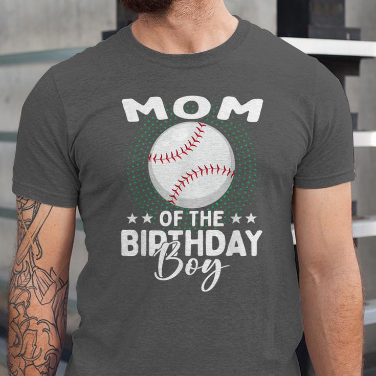 Mom Of The Birthday Boy Baseball Player Birthday Unisex Jersey T-Shirt