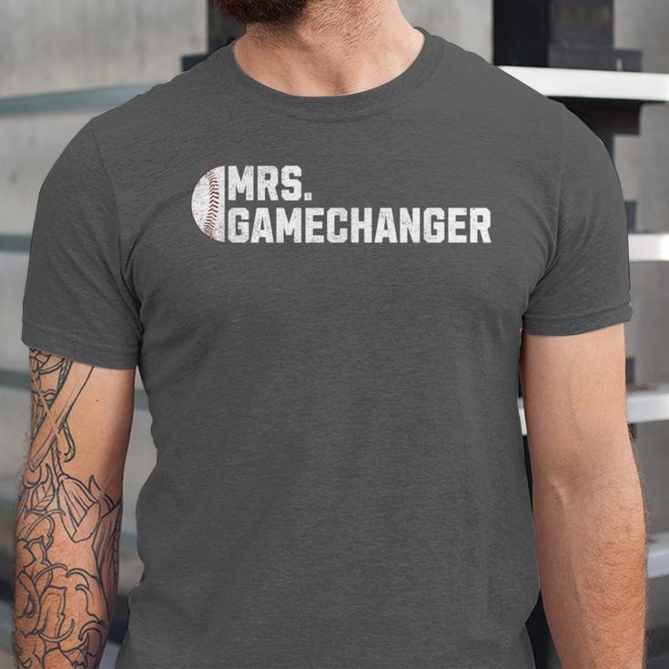 Mrs Gamechanger Baseball Scorekeeper Love Unisex Jersey T-Shirt
