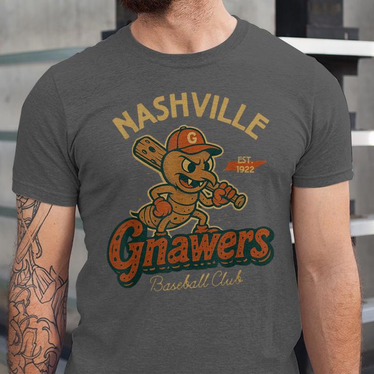 Nashville Gnawers Retro Minor League Baseball Unisex Jersey T-Shirt Nashville Gnawers Retro Minor League Baseball Unisex Jersey T-Shirt