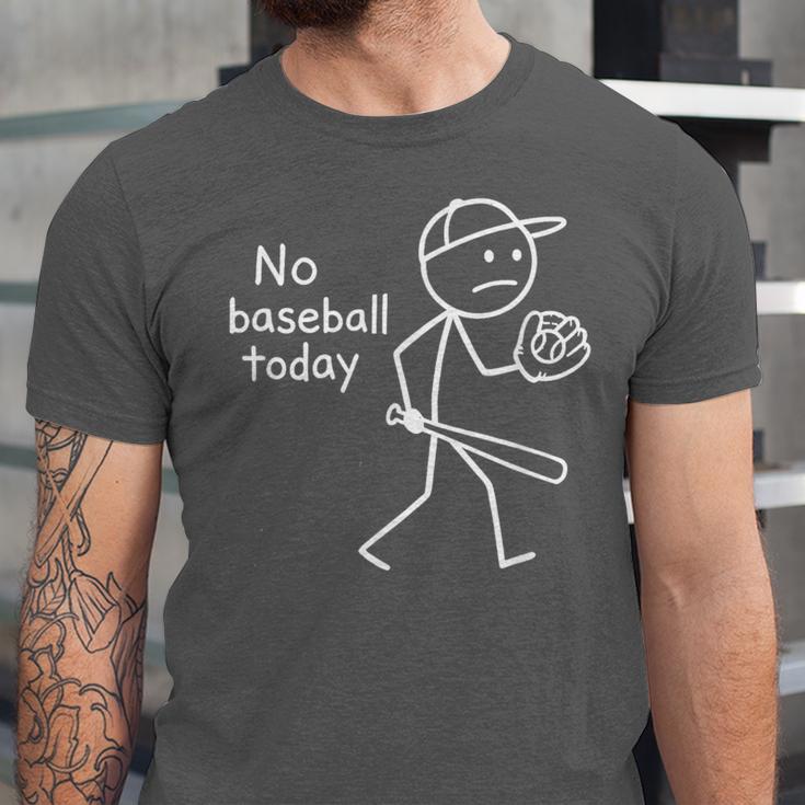No Baseball Game Today Sad Stickfigure Baseball Player Unisex Jersey T-Shirt No Baseball Game Today Sad Stickfigure Baseball Player Unisex Jersey T-Shirt