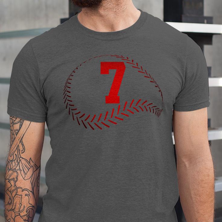 Number 7 Years Baseball 7TH Birthday Unisex Jersey T-Shirt