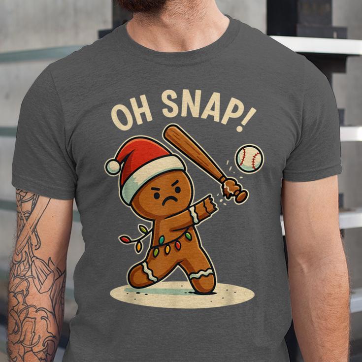 Oh Snap Gingerbreadman Baseball Christmas Men Boys Toddlers Unisex Jersey T-Shirt Oh Snap Gingerbreadman Baseball Christmas Men Boys Toddlers Unisex Jersey T-Shirt