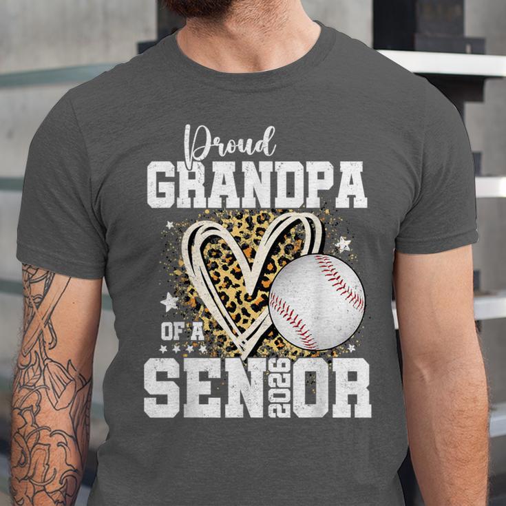 Proud Grandpa Of A 2026 Senior Baseball Graduation Leopard Unisex Jersey T-Shirt