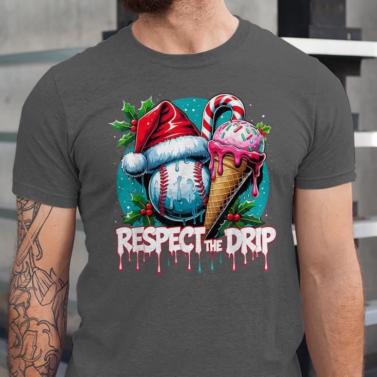 Respect The Drip Baseball Christmas Holiday Unisex Jersey T-Shirt