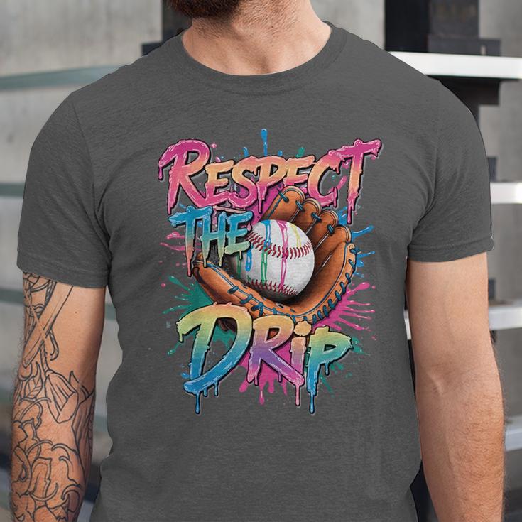 Respect The Drip Baseball Drip Glove Youth Boys Girls Player Unisex Jersey T-Shirt Respect The Drip Baseball Drip Glove Youth Boys Girls Player Unisex Jersey T-Shirt