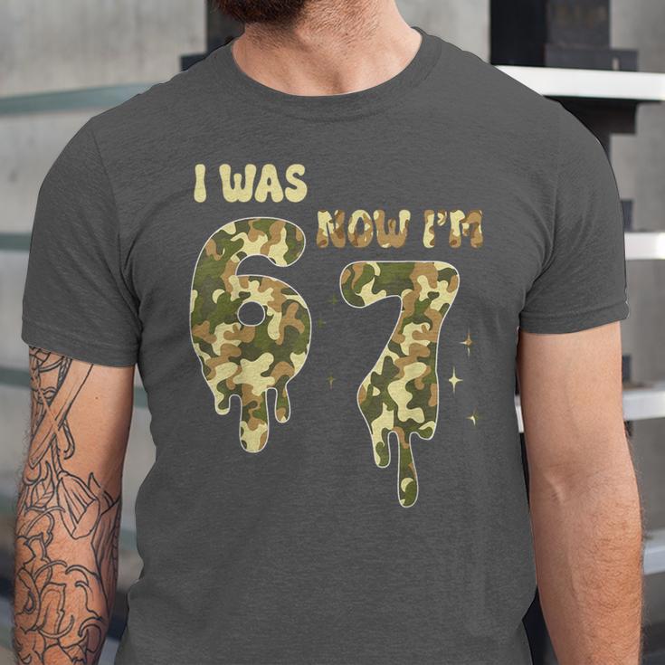 Retro I Was 6 Now I'm 7 Camo 67 Ice Cream Drip Baseball Unisex Jersey T-Shirt Retro I Was 6 Now I'm 7 Camo 67 Ice Cream Drip Baseball Unisex Jersey T-Shirt