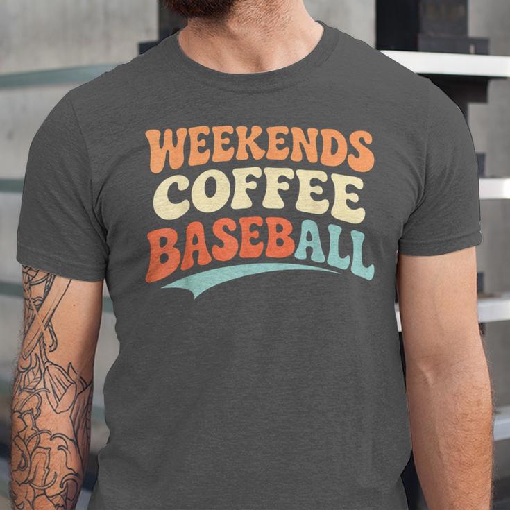 Weekends Coffee Baseball Retro Vibes Unisex Jersey T-Shirt